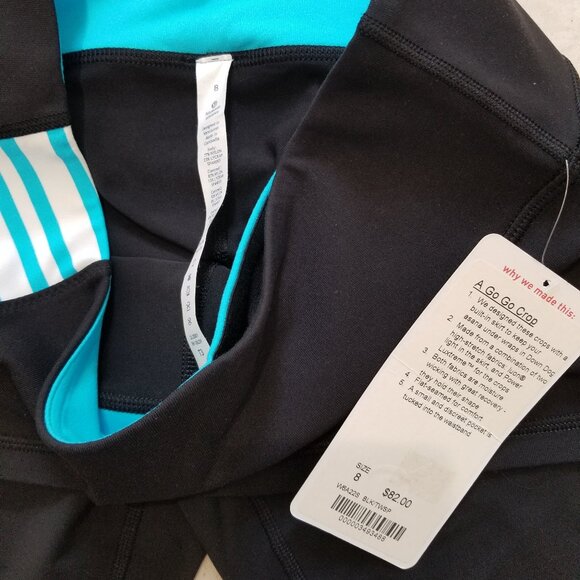 NWT Lululemon A Go Go Crop Leggings (8) - Picture 4 of 6